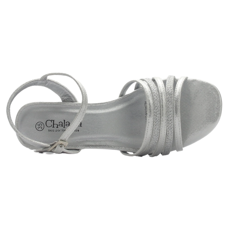 SANDALIA PLATEADO MUJER CASUAL CHALADA FIRA - 5