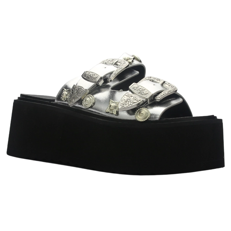 SANDALIA MUJER CASUAL PLATEADA CHALADA WAY-20 - 3