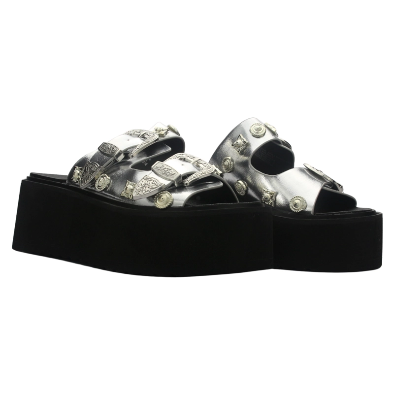 SANDALIA MUJER CASUAL PLATEADA CHALADA WAY-20 - 6