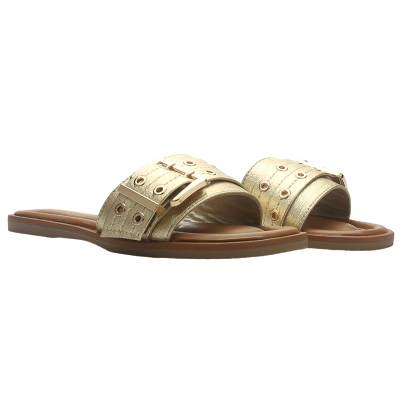 SANDALIA MUJER CASUAL DORADA CHALADA BELLAGIO-1 - 5