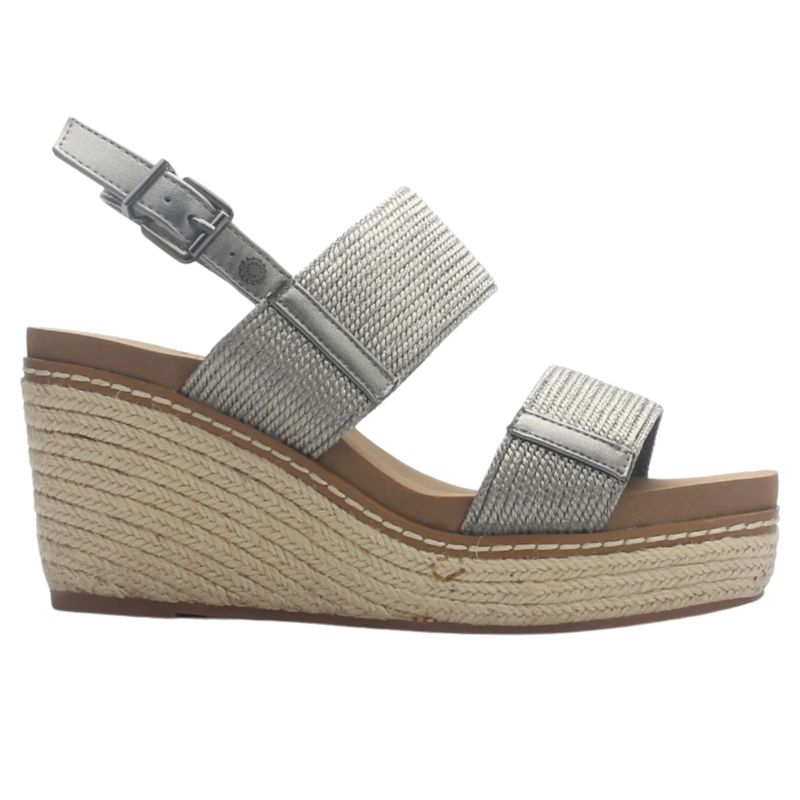 SANDALIA MUJER CASUAL PLATEADA CHALADA POLEFOM-1 - 1