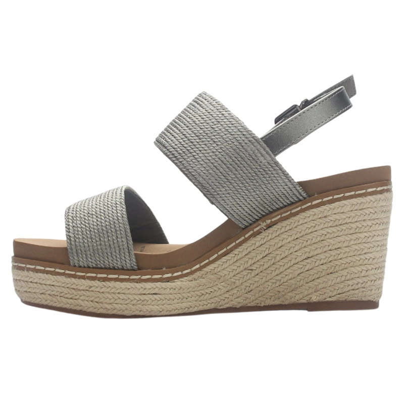 SANDALIA MUJER CASUAL PLATEADA CHALADA POLEFOM-1 - 2
