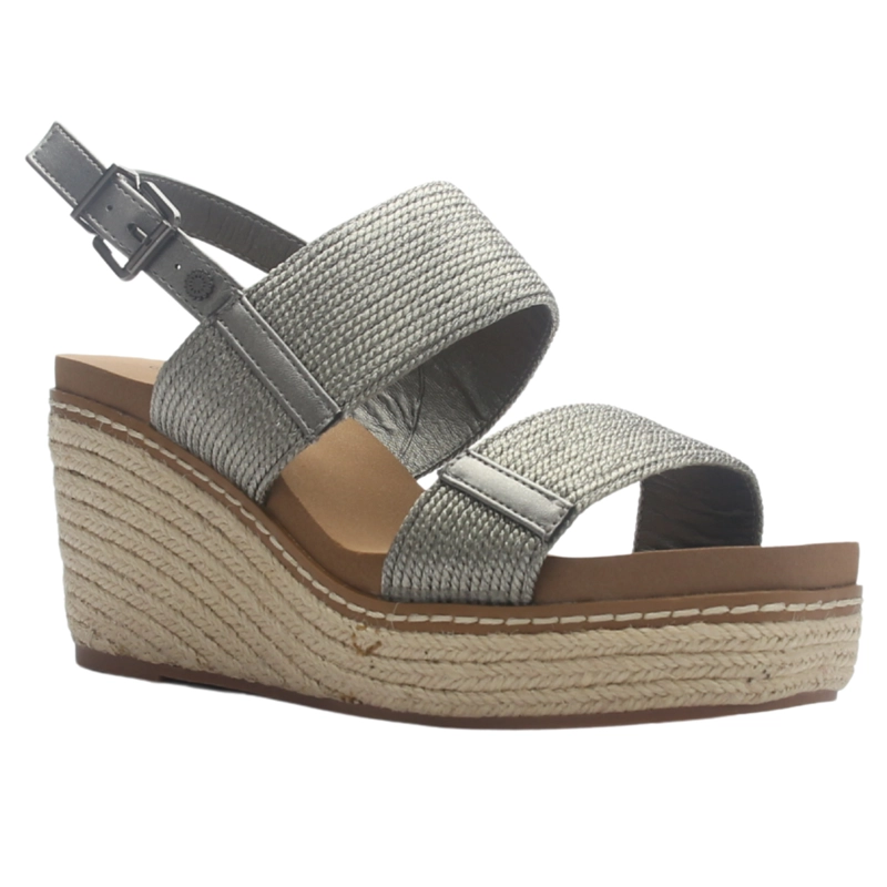 SANDALIA MUJER CASUAL PLATEADA CHALADA POLEFOM-1 - 3