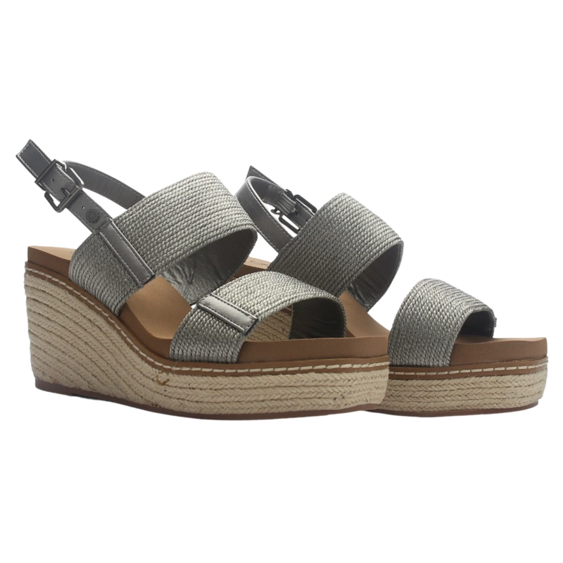SANDALIA MUJER CASUAL PLATEADA CHALADA POLEFOM-1 - 5