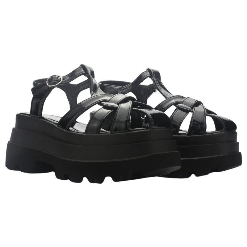 SANDALIA MUJER CASUAL NEGRO CHALADA VILLA-13 - 5