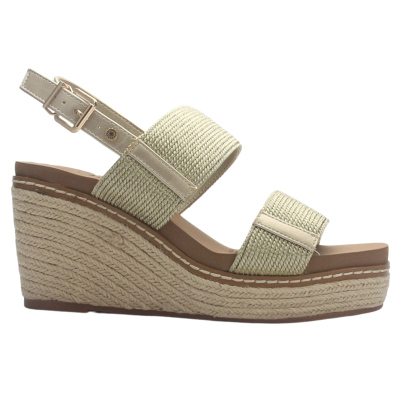 SANDALIA MUJER CASUAL DORADA CHALADA POLEFOM-1 - 1
