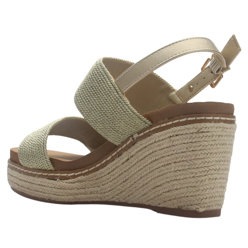 SANDALIA MUJER CASUAL DORADA CHALADA POLEFOM-1 - 4