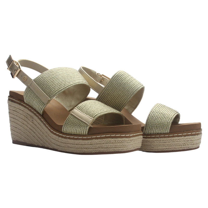 SANDALIA MUJER CASUAL DORADA CHALADA POLEFOM-1 - 5