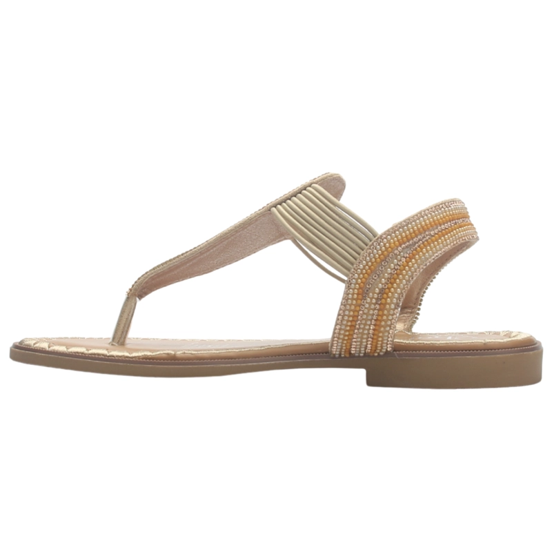 SANDALIA MUJER CASUAL BEIGE CHALADA GRECA-67 - 2