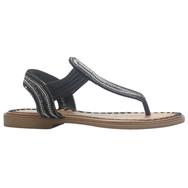 SANDALIA MUJER CASUAL NEGRO CHALADA GRECA-67 - 1