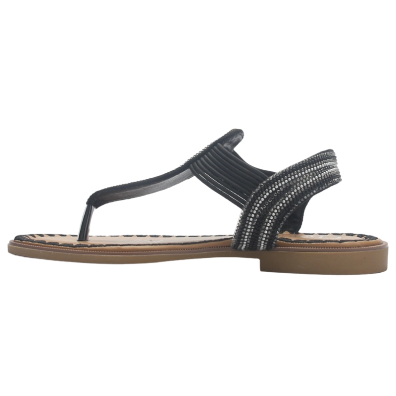 SANDALIA MUJER CASUAL NEGRO CHALADA GRECA-67 - 2