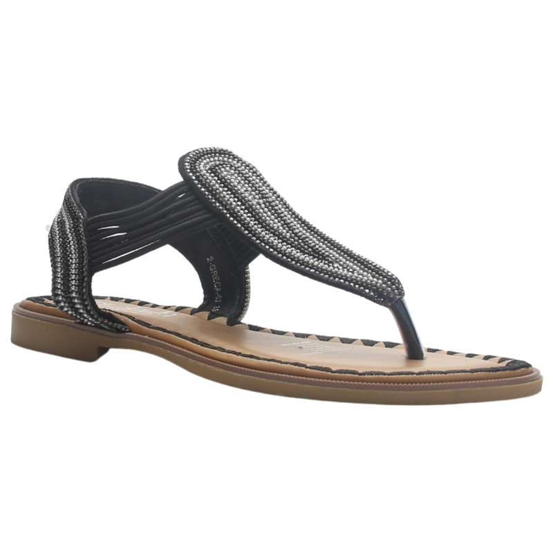 SANDALIA MUJER CASUAL NEGRO CHALADA GRECA-67 - 3