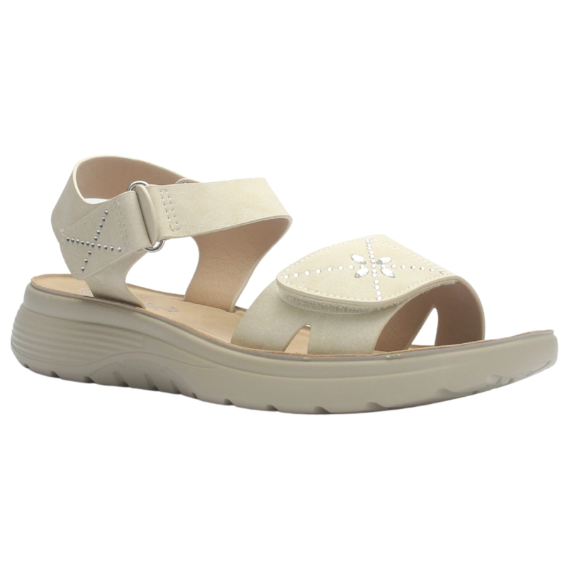 SANDALIA MUJER CASUAL BEIGE CHALADA BLESS-1 - 3