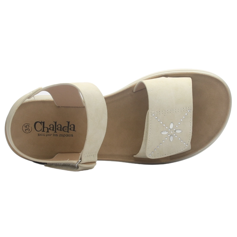 SANDALIA MUJER CASUAL BEIGE CHALADA BLESS-1 - 5