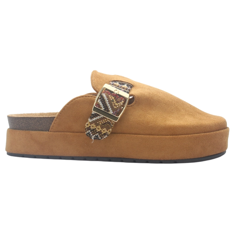 ZAPATO DE MUJER CAMEL CASUAL CHALADA RISCO-3 - 1