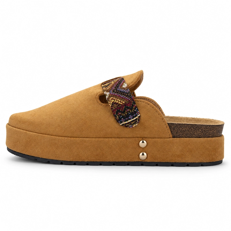 SANDALIA CAMEL MUJER CASUAL CHALADA RISCO - 2