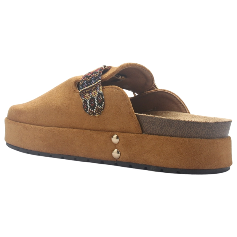 ZAPATO DE MUJER CAMEL CASUAL CHALADA RISCO-3 - 4