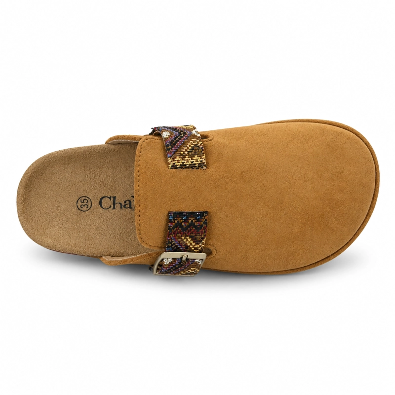SANDALIA CAMEL MUJER CASUAL CHALADA RISCO - 5
