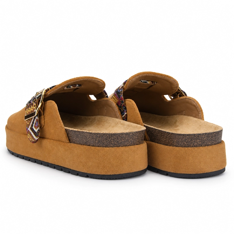 SANDALIA CAMEL MUJER CASUAL CHALADA RISCO - 8