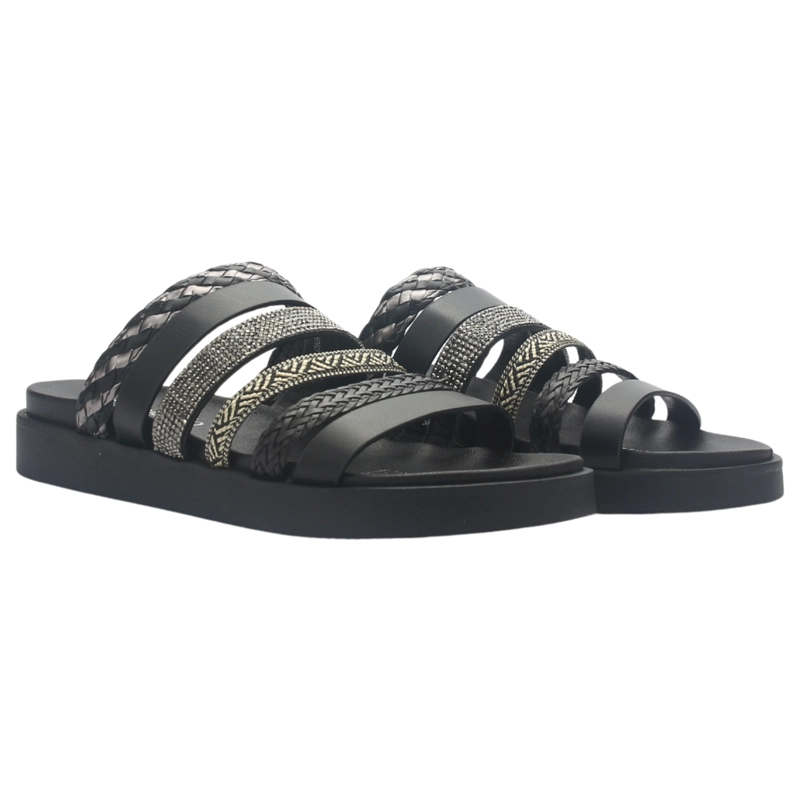 SANDALIA MUJER CASUAL NEGRO CHALADA GENOVA-5 - 6