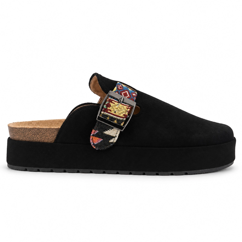 SANDALIA NEGRO MUJER CASUAL CHALADA RISCO - 1
