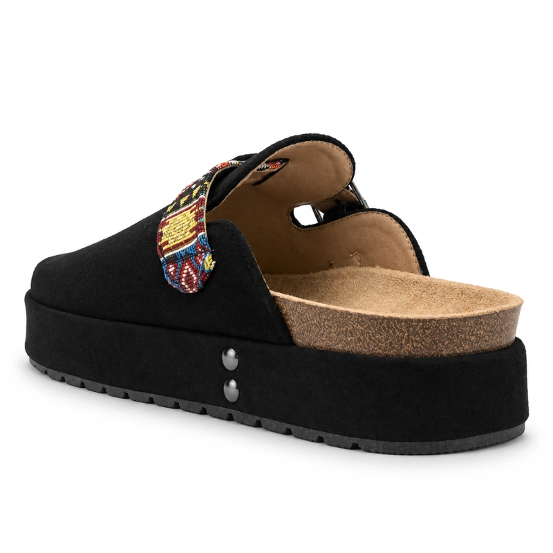 SANDALIA NEGRO MUJER CASUAL CHALADA RISCO - 4
