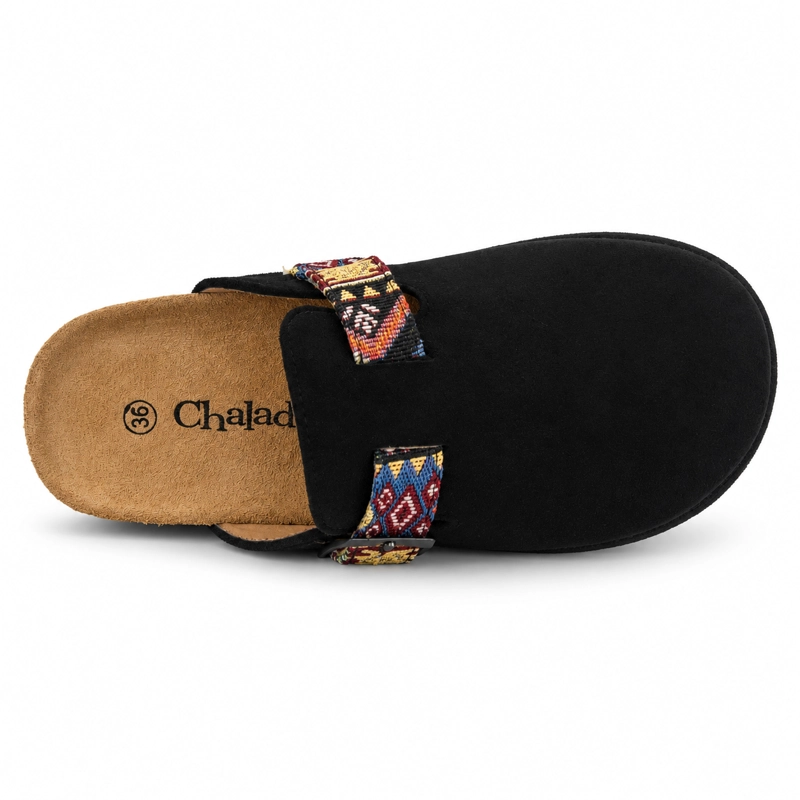 SANDALIA NEGRO MUJER CASUAL CHALADA RISCO - 5