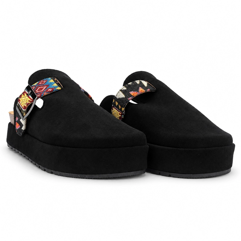 SANDALIA NEGRO MUJER CASUAL CHALADA RISCO - 7