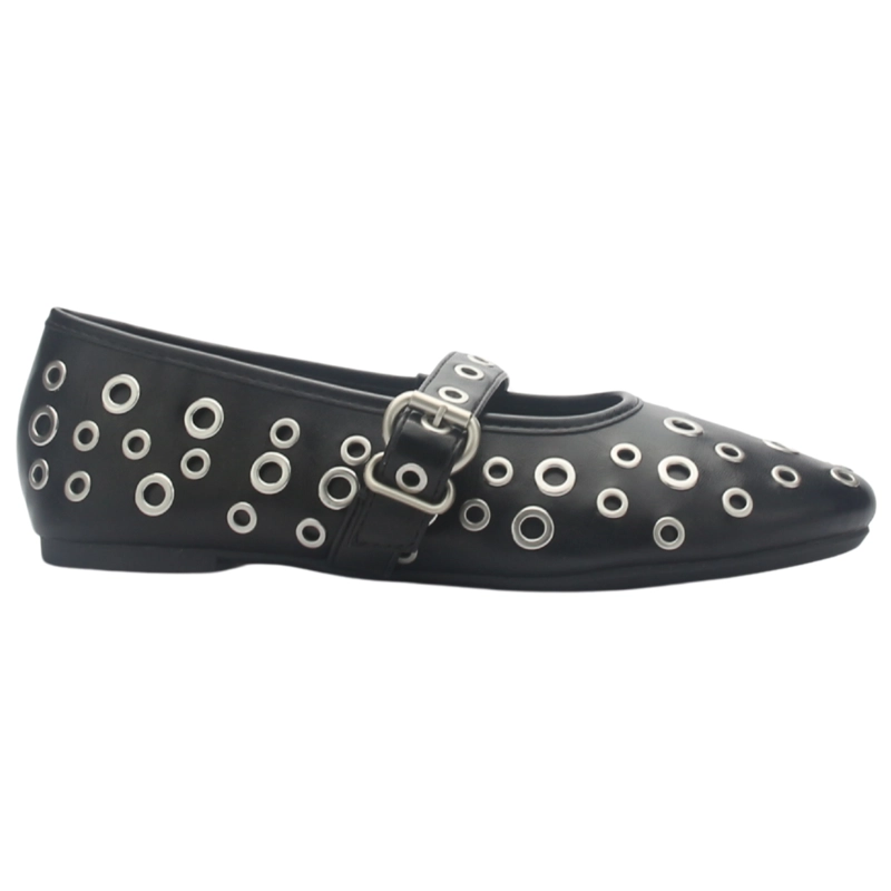 BALLERINA DE MUJER NEGRO CASUAL CHALADA MIUNEW-21 - 1