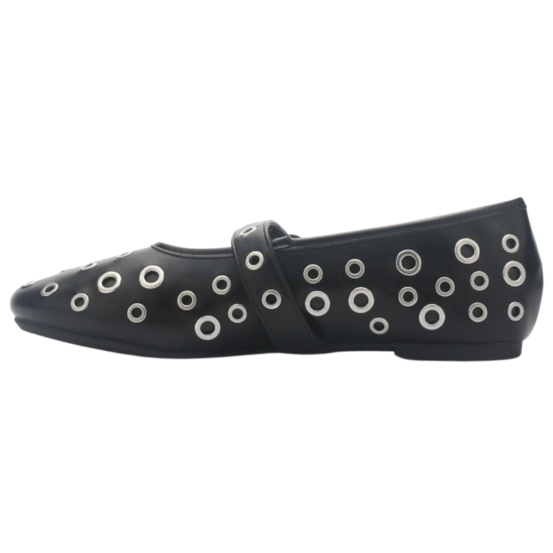 BALLERINA DE MUJER NEGRO CASUAL CHALADA MIUNEW-21 - 2