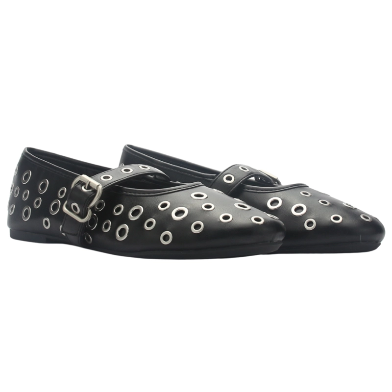 BALLERINA DE MUJER NEGRO CASUAL CHALADA MIUNEW-21 - 5