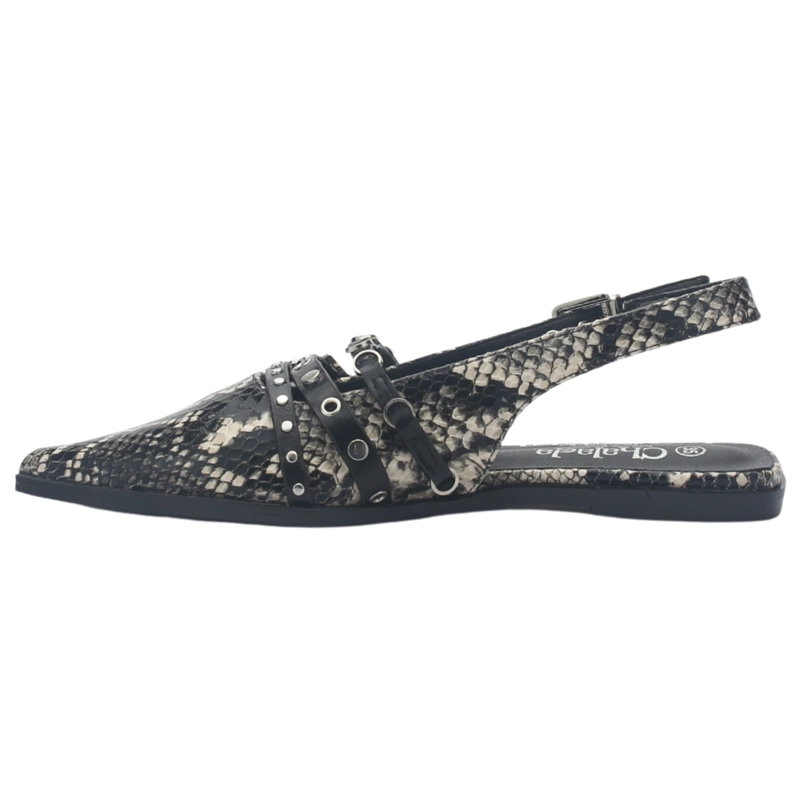 BALLERINA NEGRO MUJER CASUAL CHALADA FLAT-1 - 2