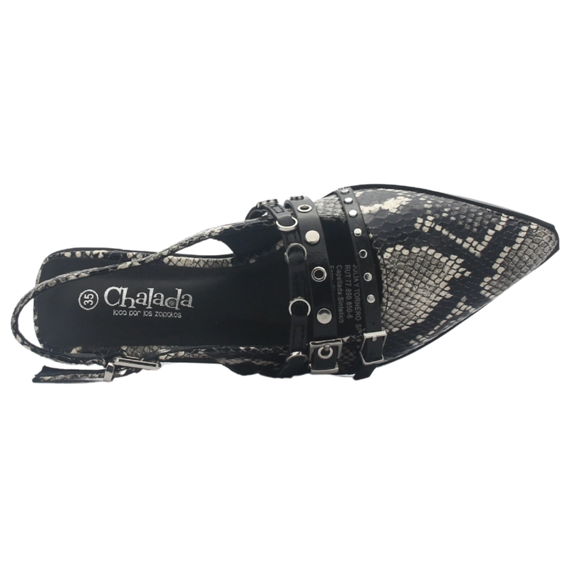 BALLERINA NEGRO MUJER CASUAL CHALADA FLAT-1 - 5