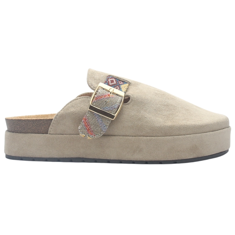 ZAPATO MUJER CASUAL TAUPE CHALADA RISCO-3 - 1