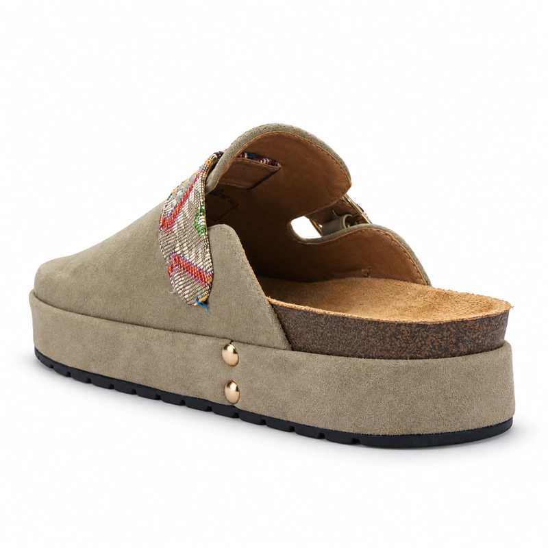 SANDALIA TAUPE MUJER CASUAL CHALADA RISCO - 4