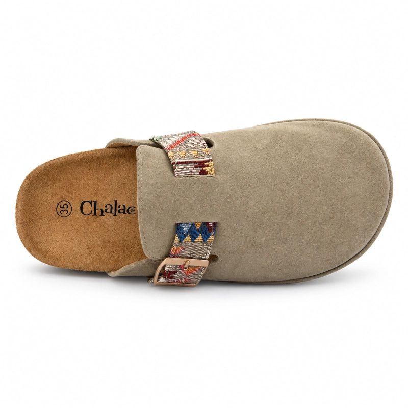 SANDALIA TAUPE MUJER CASUAL CHALADA RISCO - 5