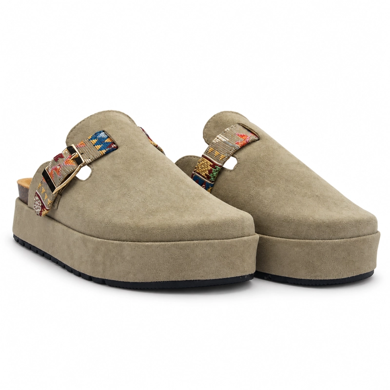 SANDALIA TAUPE MUJER CASUAL CHALADA RISCO - 7