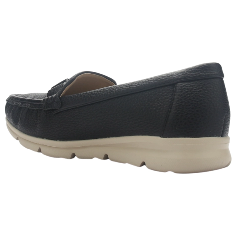 MOCASIN DE MUJER DE COLOR NEGRO CASUAL CHALADA LEVE-1 - 4