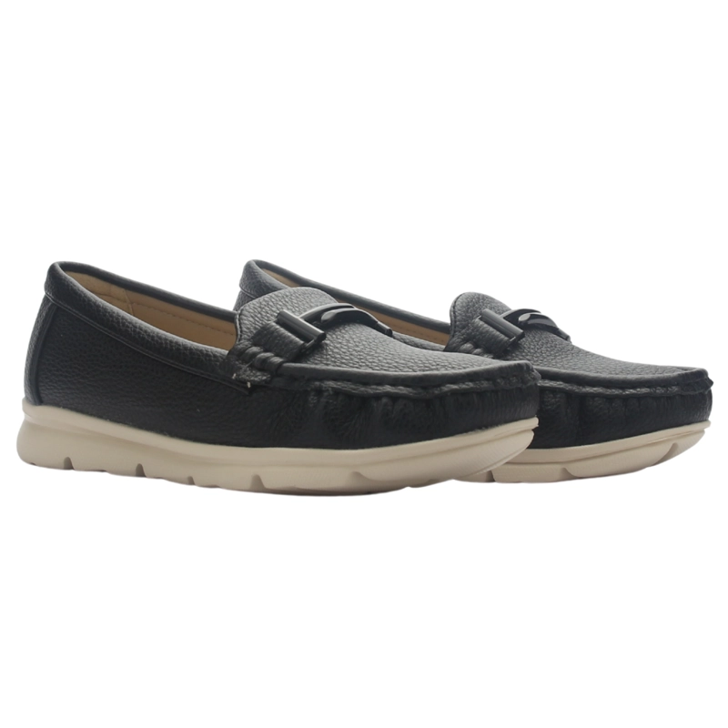 MOCASIN DE MUJER DE COLOR NEGRO CASUAL CHALADA LEVE-1 - 6