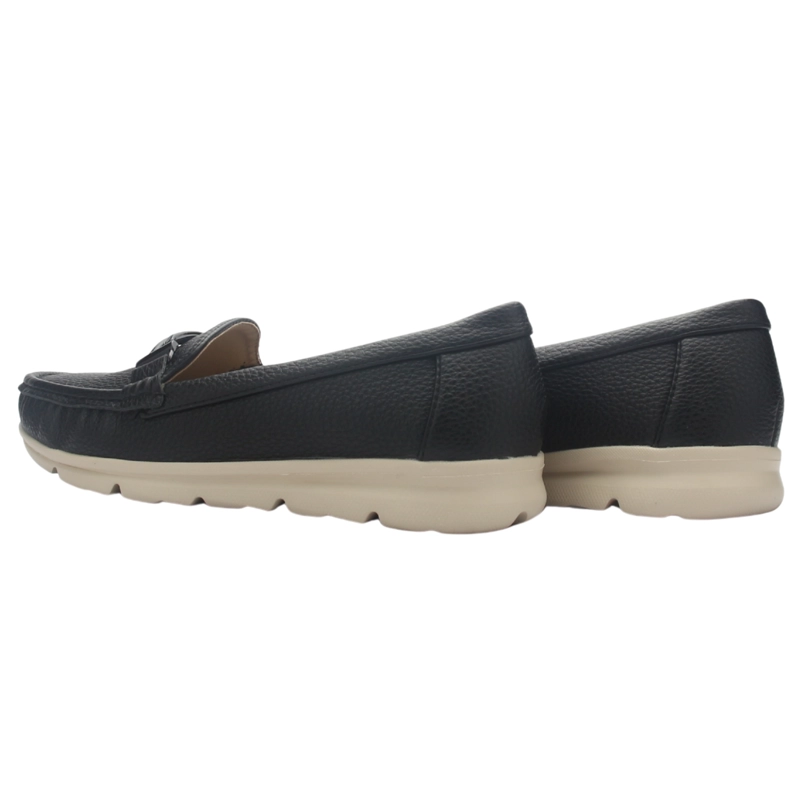 MOCASIN DE MUJER DE COLOR NEGRO CASUAL CHALADA LEVE-1 - 7