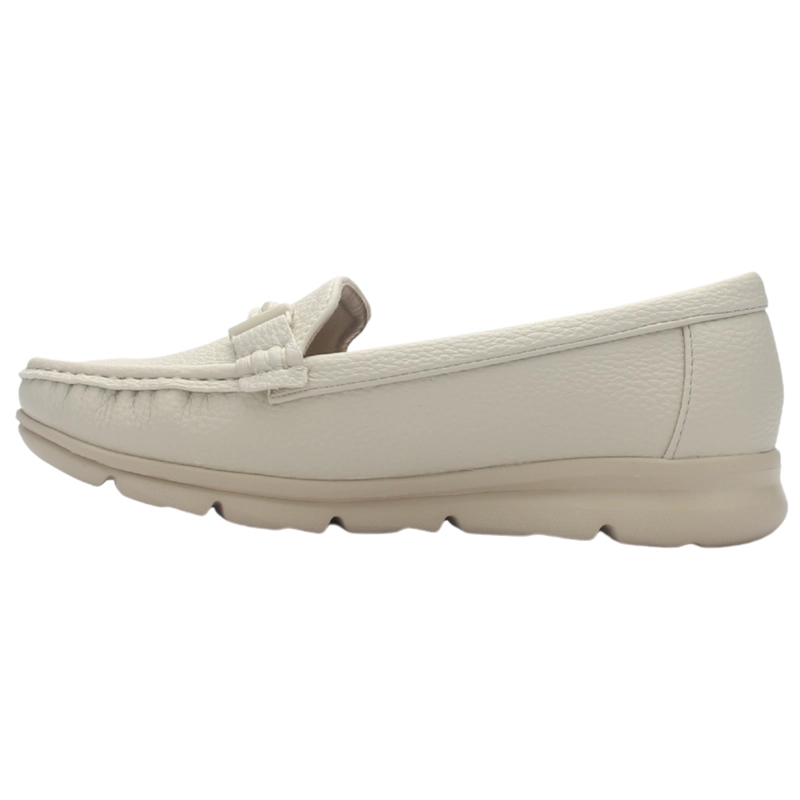 MOCASIN DE MUJER DE COLOR NUDE CASUAL CHALADA LEVE-1 - 2