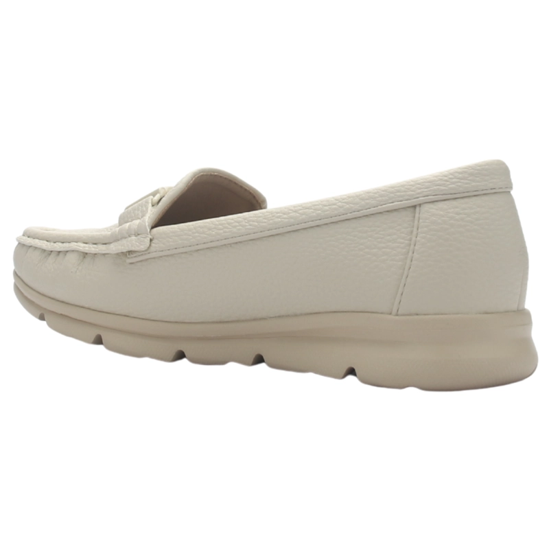 MOCASIN DE MUJER DE COLOR NUDE CASUAL CHALADA LEVE-1 - 4