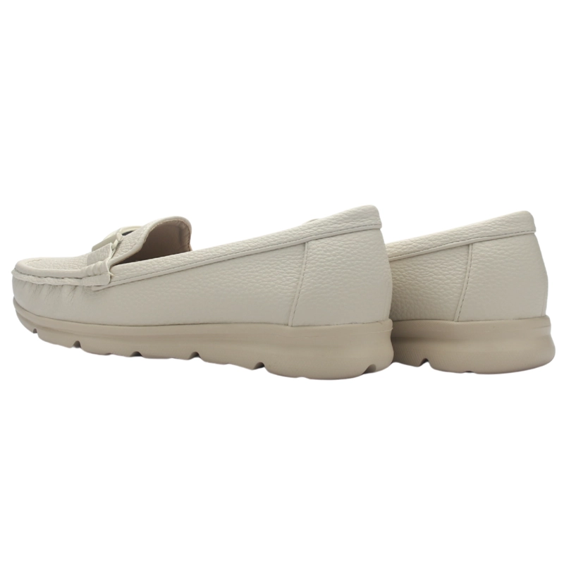 MOCASIN DE MUJER DE COLOR NUDE CASUAL CHALADA LEVE-1 - 6