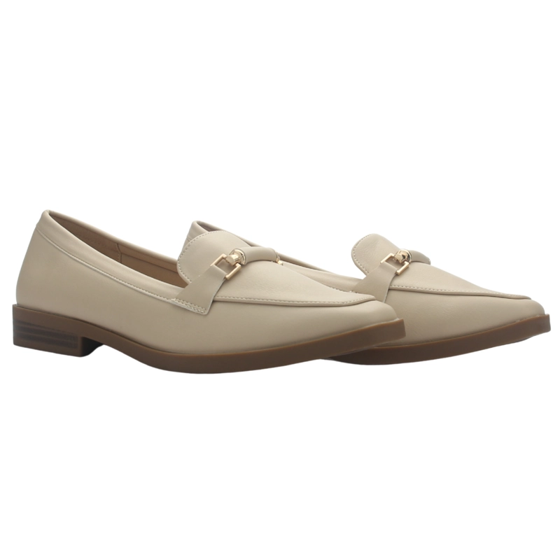 MOCASIN DE MUJER DE COLOR BEIGE CASUAL CHALADA RAMI-1 - 5