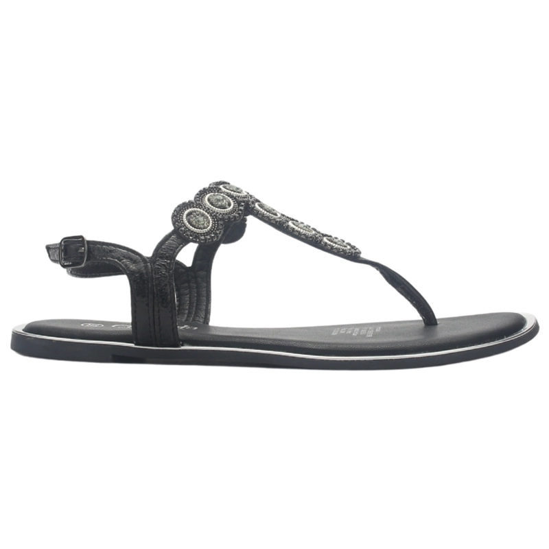 SANDALIA MUJER CASUAL NEGRO CHALADA ALKI-12 - 1