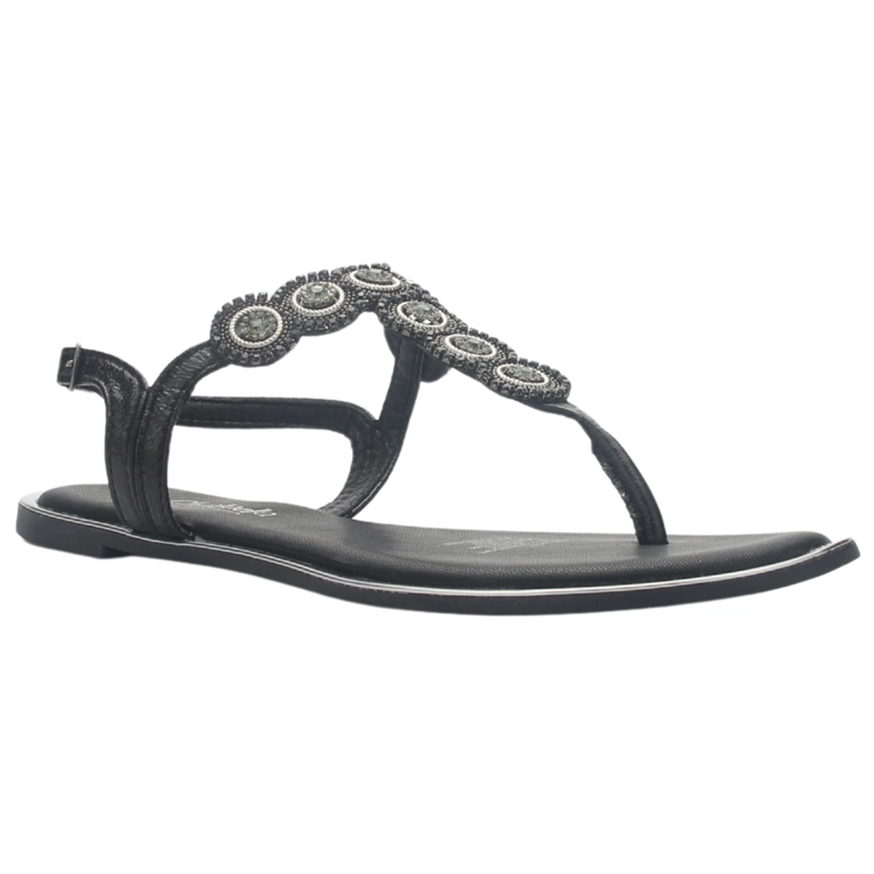 SANDALIA MUJER CASUAL NEGRO CHALADA ALKI-12 - 3