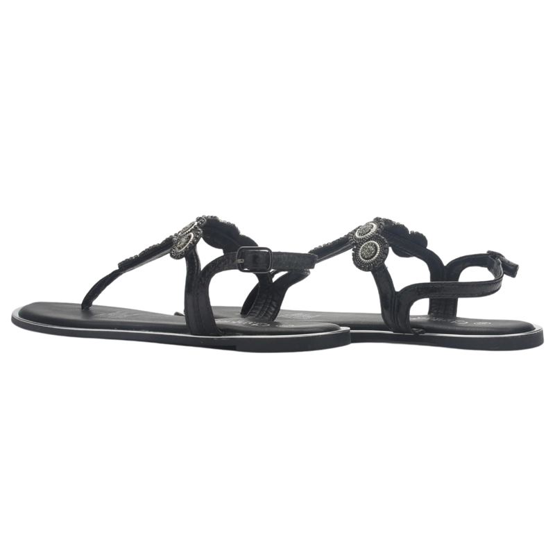 SANDALIA MUJER CASUAL NEGRO CHALADA ALKI-12 - 6