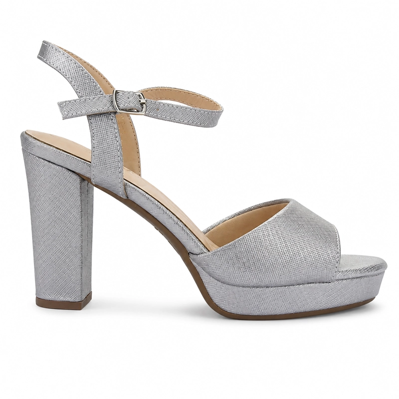 SANDALIA PLATEADO MUJER CASUAL CHALADA VOCE - 1