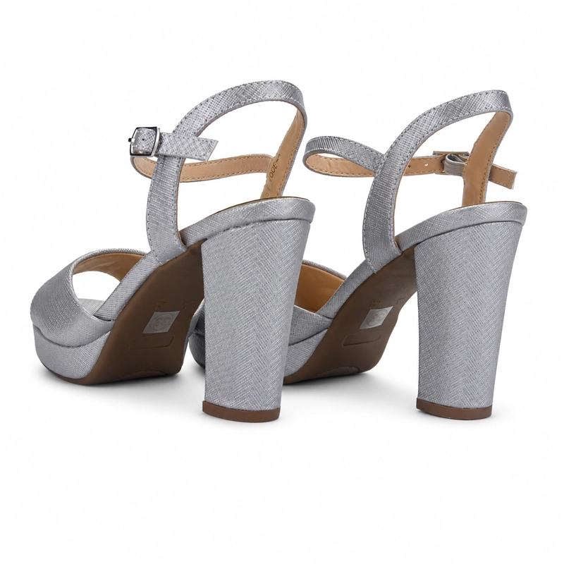 SANDALIA PLATEADO MUJER CASUAL CHALADA VOCE - 6