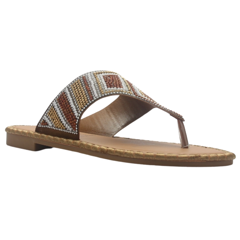 SANDALIA MUJER CASUAL CAFE CHALADA BUCKEL-6 - 3